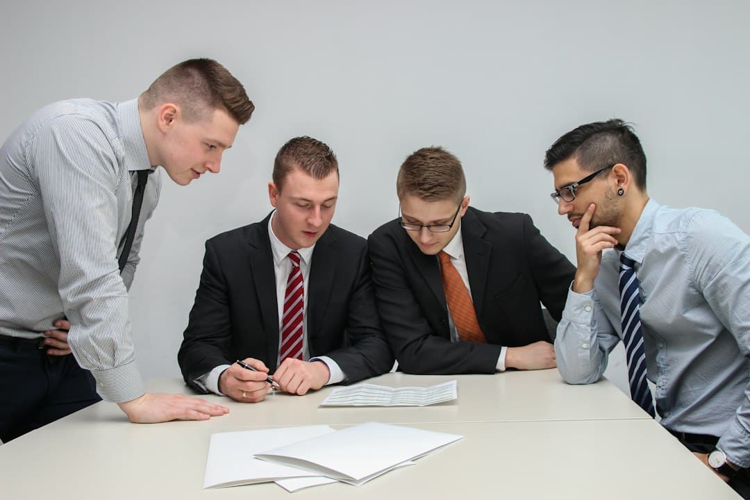 Business team interviewing a Google Analytics consultant before hiring